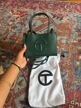 Telfar Mini Shopping Bag in Forest Green - ON HOLD